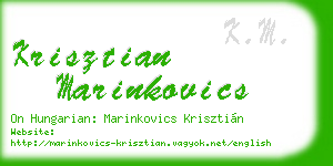 krisztian marinkovics business card