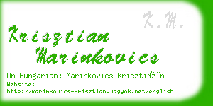 krisztian marinkovics business card